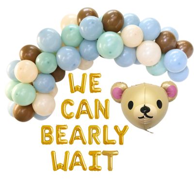 100% LIKED-We Can Bearly Wait Baby Shower Decorations, Teddy Bear Themed Party Decor, Balloons Garland For Party Supply