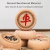 STEPMN Chinese Chess Game Set Beechwood Portable Xiangqi with Wooden Foldable Board Tabletop Strategy Game for 2 Players for Teens Adults Family(Size:4.8cm/1.9in) view 2