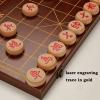 STEPMN Chinese Chess Game Set Beechwood Portable Xiangqi with Wooden Foldable Board Tabletop Strategy Game for 2 Players for Teens Adults Family(Size:4.8cm/1.9in) view 4