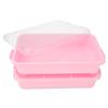 AtMini Sensory Bin Sand Tray with Lid for Toddlers 2 Pcs 15in Portable Sandbox Toy Large Plastic Tray for Kids 3 4 5 6 Fill with Sand, Water, Beads, and More (2 Pink) view 1