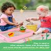 AtMini Sensory Bin Sand Tray with Lid for Toddlers 2 Pcs 15in Portable Sandbox Toy Large Plastic Tray for Kids 3 4 5 6 Fill with Sand, Water, Beads, and More (2 Pink) view 2