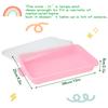 AtMini Sensory Bin Sand Tray with Lid for Toddlers 2 Pcs 15in Portable Sandbox Toy Large Plastic Tray for Kids 3 4 5 6 Fill with Sand, Water, Beads, and More (2 Pink) view 3