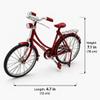 JIALINXIA 7.1 Inch Long Miniature Alloy Bicycle Model, Metal Bike Decor for Bookshelf, Desk, Home Office, Coffee Bar and Collectors Red view 2