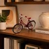 JIALINXIA 7.1 Inch Long Miniature Alloy Bicycle Model, Metal Bike Decor for Bookshelf, Desk, Home Office, Coffee Bar and Collectors Red view 3