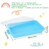 AtMini Sensory Bin Sand Tray with Lid for Toddlers 2 Pcs 15in Portable Sandbox Toy Large Plastic Tray for Kids 3 4 5 6 Fill with Sand, Water, Beads, and More (2 Blue) view 3