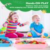 Sensory Bin Sand Tray with Lid for Toddlers 2 Pcs 15in Portable Sandbox Toy Large Plastic Tray for Kids 3 4 5 6 Fill with Sand, Water, Beads, and More (Pink + Blue) view 4
