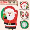 WERNNSAI Christmas Santa Pinata - Christmas Decorations Red Santa Claus Party Games for Kids Xmas Festival Supply Father Xmas GIft Delivery Xmas Large Pinata Pull String with Blindfold Bat view 4