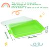 AtMini Sensory Bin Sand Tray with Lid for Toddlers 2 Pcs 15in Portable Sandbox Toy Large Plastic Tray for Kids 3 4 5 6 Fill with Sand, Water, Beads, and More (2 Green) view 3
