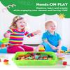 AtMini Sensory Bin Sand Tray with Lid for Toddlers 2 Pcs 15in Portable Sandbox Toy Large Plastic Tray for Kids 3 4 5 6 Fill with Sand, Water, Beads, and More (2 Green) view 4