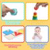Montessori Toys for Babies 6-12 Months,1 Year Old,8 in 1 Learning Educational Set Wooden Sensory Toys for Baby Toys 12-18 Months (Includes Tissue Box Toy,Rainmaker and More) view 2