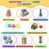 Montessori Toys for Babies 6-12 Months,1 Year Old,8 in 1 Learning Educational Set Wooden Sensory Toys for Baby Toys 12-18 Months (Includes Tissue Box Toy,Rainmaker and More) view 3