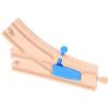 TOYANDONA Wooden Train Track Rail Station Accessory Curved Switch Tracks Toy Train Accessories view 1