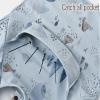 GZMM Waterproof Baby Bibs,Infant Toddler Extra Cover Feeding Bib With Food Catcher,Easy Clean & Washable view 4