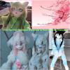 Rolamumu Fur Suit Animal Hood, Anime Style Kig Hood, Lolita Dress Up, Halloween Masquerade Cosplay Costume With Bells, Tongue Gloves(Color:K) view 4