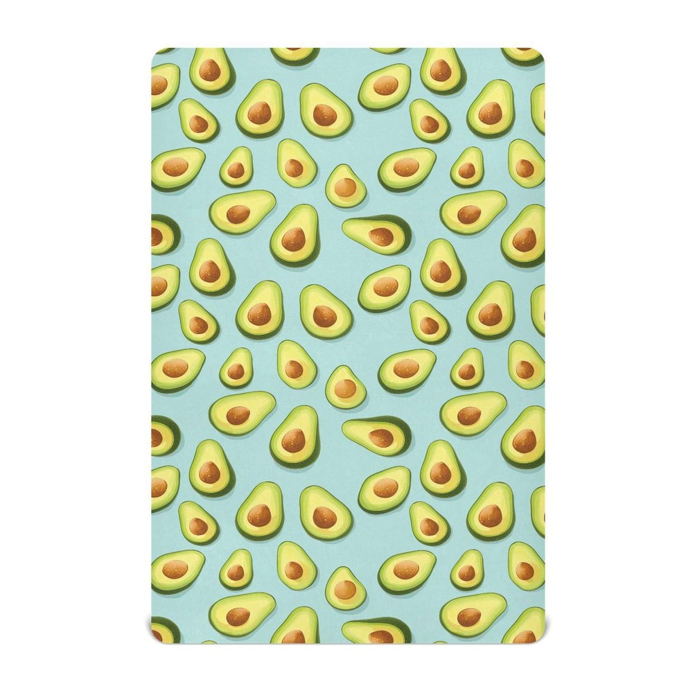 Cute Avocado Pattern Crib Sheet for Boys Girls Stretch Baby Toddler Crib Fitted Sheets Soft Fitted Baby Mattress Cover Bed Sheet for Unisex Newborn Crib Mattress M