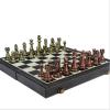 FGDIUCVN Traditional Games Chess Portable Leather Cover Chess Set Travel Chess Set Kids and Adults Folding Chess Board for Gift view 1