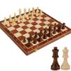 FGDIUCVN Traditional Games Chess Folding Chess Set Wood Standard Edition Chess with 2 Extra Queens Portable Travel Chess for Kids and Adults view 1