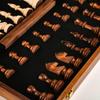 FGDIUCVN Traditional Games Chess Folding Chess Set Wood Standard Edition Chess with 2 Extra Queens Portable Travel Chess for Kids and Adults view 2