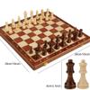FGDIUCVN Traditional Games Chess Folding Chess Set Wood Standard Edition Chess with 2 Extra Queens Portable Travel Chess for Kids and Adults view 3