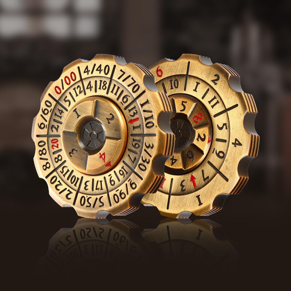 2-in-1 DND Dice & Fidget Spinner(1 Pack), Unique Roulette D&D Dice, Cool Spinner D&D Metal Dice Set, D6, D8, D10, D12,D20,D% 7-in-1 Dungeons and Dragons Dice SetMTG RPG Role Playing Gaming