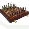 FGDIUCVN Folding Travel Wooden Chess Set Portable Checkerboard with Storage Slots and Alloy Chesspieces, Beginner Chess Set for Kids and Adults, Medium view 1