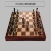 FGDIUCVN Folding Travel Wooden Chess Set Portable Checkerboard with Storage Slots and Alloy Chesspieces, Beginner Chess Set for Kids and Adults, Medium view 3