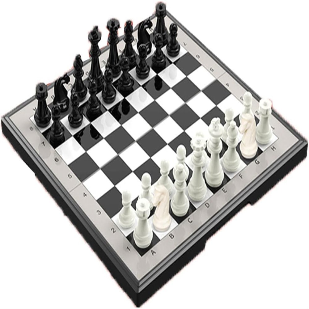 FGDIUCVN International Chess Magnetic Chess Set Folding Chess Set Professional Portable Travel Chess Board Game with Chess for Birthday Gift Chess Gifts