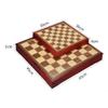 FGDIUCVN Classic Chess Set Wooden Chess Set Checkers Backgammon Travel Wooden Chess Game Wood Chess Pieces Travel International Chess Board Games Set view 3