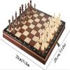 International Chess Magnetic Chess Set Folding Chess Set Professional Portable Travel Chess Board Games with Chess and Storage Slots Chess Gifts view 2