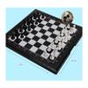 FGDIUCVN Chess Set International 11 Inches Magnetic Travel Chess Set with Folding Chess Board,Chess Checkers Backgammon Set Chess Set Full Size view 2