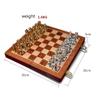 FGDIUCVN Chess Set Gift Folding Wooden Travel International Set with Metal Pieces Chess Set with Storage Slots view 2