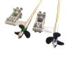 1Set/2Sets 4mm RC Boat Flexible Shaft+ Shaft Bracket+ Propeller Left/Right Kit Spare Parts for Brushless Electrical Boat Models(Size:1x Left Set) view 2