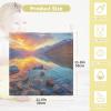 SDMKA Sunrise Landscape Pattern Baby Washcloths - 3 Pack Muslin Cotton Face Towels for Baby Newborn Girls and Boys - Soft and Absorbent - 11.8 Inch view 3