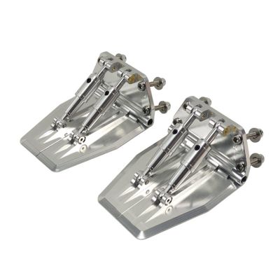 DingMotuo 1 Pair Trim Tabs 69 * 57mm CNC Machined Aluminum Alloy for Radio Control Hobby 100-150cm Racing Boats Model DIY Parts Accessories