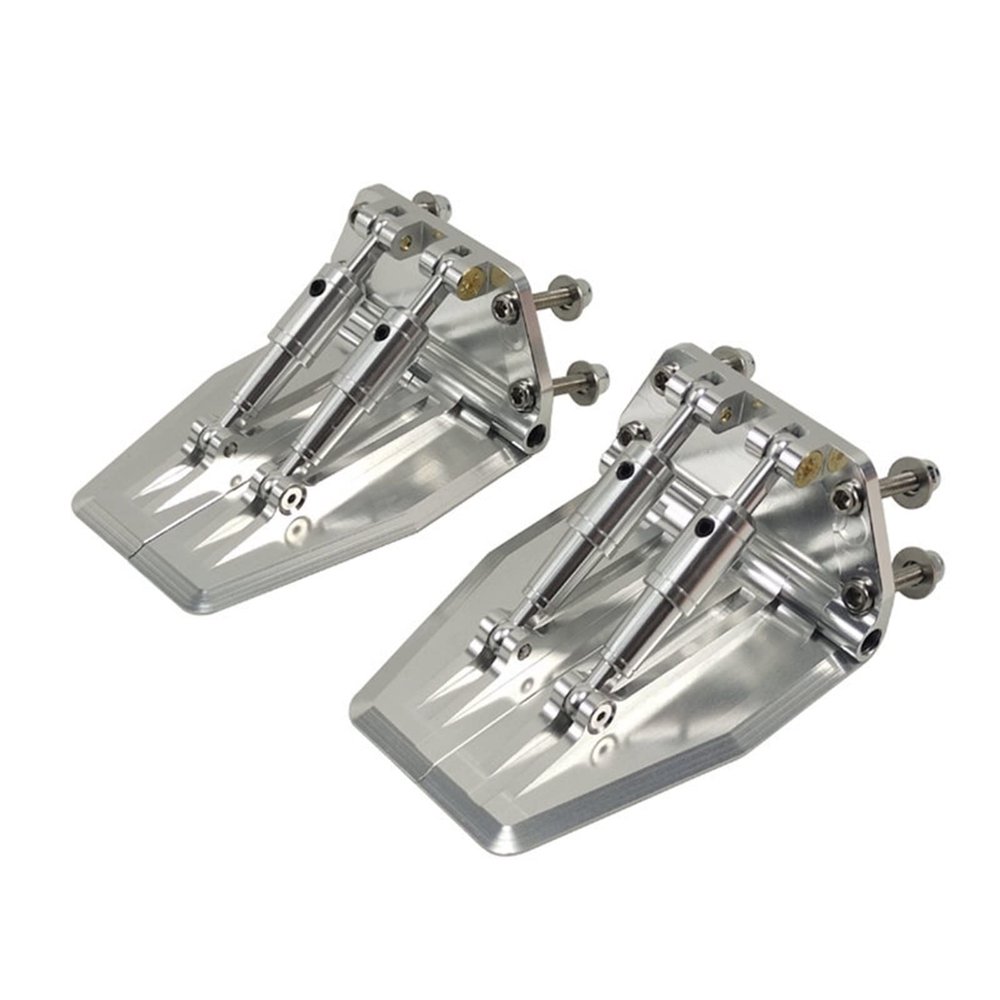 DingMotuo 1 Pair Trim Tabs 69 * 57mm CNC Machined Aluminum Alloy for Radio Control Hobby 100-150cm Racing Boats Model DIY Parts Accessories