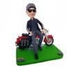 Generic Custom Bobblehead Funny- Bobblehead Customized Biker Dad,Handmade Personalized Bobblehead Sculpture Gifts for Dad from Daughter, Green, CB357 view 1