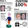 Generic Custom Bobblehead Funny- Bobblehead Customized Biker Dad,Handmade Personalized Bobblehead Sculpture Gifts for Dad from Daughter, Green, CB357 view 2