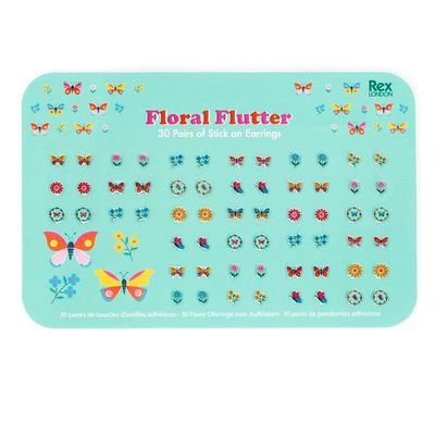 Floral Flutter Stick On Earrings (30 pairs)