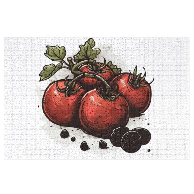 1000 PCS Jigsaw Puzzle for Adults Wooden Challenging Puzzle Tomatoes on The Vine Custom Personalized Picture Puzzle for Adults & Kids Family Game Nights Wooden Puzzle