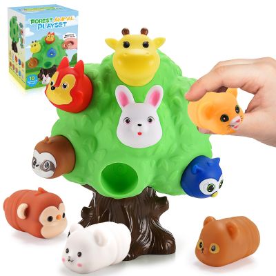 SnapGlowz Gifts for 1-5 Year Old Boys, Toddler Toys Farm Animal Learning Toy for Toddlers 1-6 Forest Animal Playset Montessori Toys for 2-6 Girls Sensory Christmas Birthday Gifts for Boys