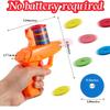 Sumind 2 Pcs Foam Disc Shooter Disc Launcher Zip Shot Shooter Blasters for Birthday Gifts Family Gatherings Games Outside Yard Activities (Red,Orange) view 2