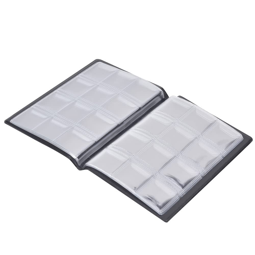 120 Pockets Cion Collection Book, Souvenir Cion Album Cion Holders for Collectors Cion Collection Organizer Storage Box Case Money Specie Display Storage Case 10 Pages(Blue)