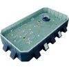 Foldable Rectangular Family Swimming Pool, Kids Swimming Pool Pet Bath Tub, Wading Pool Collapsible Hard Plastic Non-Slip Extra Large Pool for Dogs & Cats & Kids(Size:9.8 * 5.4 * 1.8FT) view 1