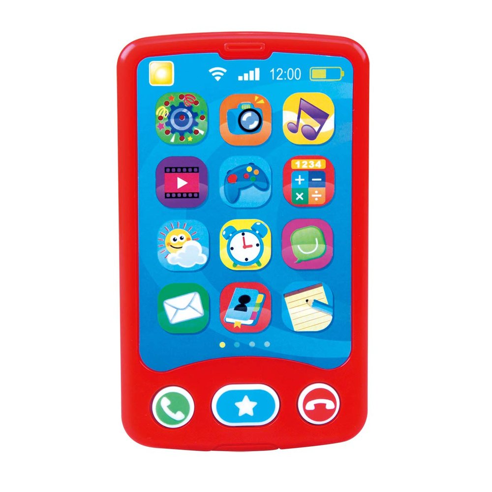 play Kids Electric Educational Phone | Baby First Phone | Musical Travel Mobile Toy | Call Hang Up & Sound Effects | Cute Baby Smartphone | Learning Education Mobile Toy Color Red