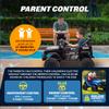 Outdoor Cruiser 12V Kids Ride-On Car with Remote Control - Dual 25W Motors, 4.5AH Battery, Safety Belt, Emergency Stop, Spring Suspension, Smooth Terrain Drive, Max Load 66 lbs, Ages 3-8 Years, Black view 3