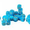 25 Count Pack of 12mm D6 Dice - Matching Collection of 6 Sided Dice with Pips (Pristine Waters)