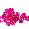 25 Count Pack of 12mm D6 Dice - Matching Collection of 6 Sided Dice with Pips (Red Rose) view 2