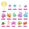 19 PCS Ocean Animal Cake Toppers Sea Animal Cake Toppers Under the Sea Cake Decorations for Sea Ocean Theme Birthday Decorations Supplies (Ocean 2) view 2
