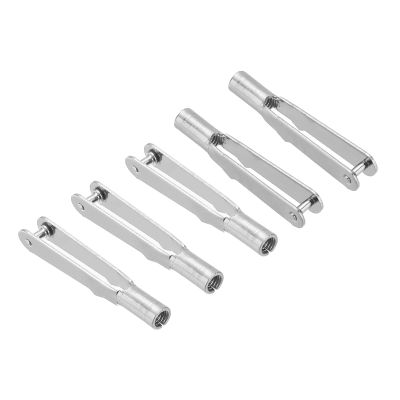 MECCANIXITY 5Pcs Metal Clevis Quick Link M3 Thread Steel Clevis Self Locking Clip Fixing Wing for RC Airplane Car Helicopter Model Replacements, 3mm x 30mm