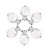 CHMADO Crystal Door knobs,6pcs Clear Crystal Glass Knobs Pull Handles for Drawer Cabinet Door Cupboard Kitchen Dresser Home Office DIY with 0.99in and 1.58in Length Screws view 1